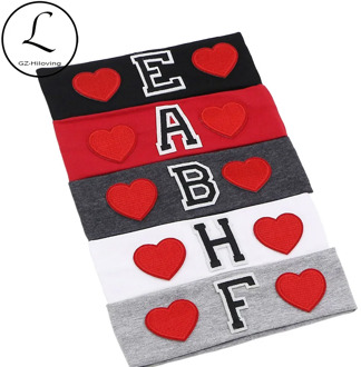 GZhilovingL Cute Baby Boys Girls Cotton Initial Patch Headbands Soft Kids Childs Girls Hairbands Hair Accessories School Gifts