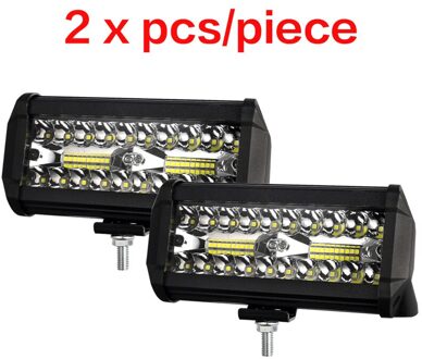 Gzkafolee 7 Inch Led Bar Led Voor Jeep Rijden Offroad Boot Auto Tractor Truck 4X4 Suv atv 12V 24V Off Road 2 x stk