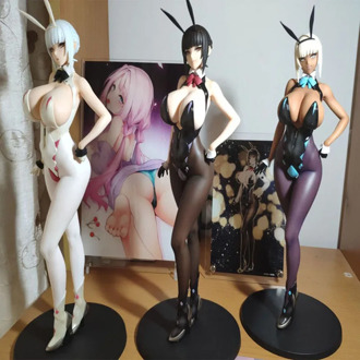GZTZMY 25cm Q-Six Sexy Bunny Girl Erika Izayoi soft body Sexy girls PVC Action Figure Anime Figure Model