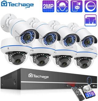 H.265 8CH 1080P HDMI POE NVR Kit Up To 16CH CCTV System 2MP Indoor Outdoor Audio Dome IP Camera Video Security Surveillance Set
