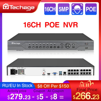 H.265 H.264 16CH 5MP 3MP 2MP 8CH 4K POE NVR P2P ONVIF 1080P Network Video Recorder for IP Camera Surveillance CCTV System