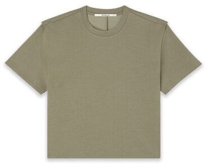 H-cw25m05 top with shoulder detail Groen