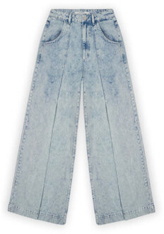 H-cw25m52 wide leg jeans with pleat detail Blauw - 28