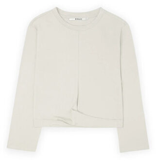 H-cw25m54 longsleeve h knot Wit