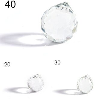 H & D Clear 40Mm Facet Glas Crystal Ball Prism Kroonluchter Kristal Onderdelen Opknoping Hanger Verlichting Bal Suncatcher Thuis decor 20mm