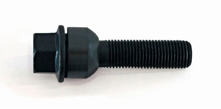 H&R Wielbout bolkonisch met beweegbare ring R14 M14x1.50 - Lengte 63mm - Zwart (bv. Porsche) HRB1456306