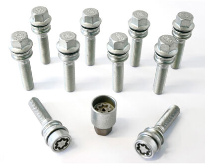 H&R Wielboutenset bolkonisch met bewegende ring R14 M14x1.50 - Lengte 43mm - 10 stuks (bv. Porsche, HR1454307SET