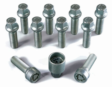 H&R Wielboutenset bolkonisch R13 M14x1.50 - Lengte 39mm - 10 stuks (bv. Audi S5) - incl. wielsloten HR1453903SET