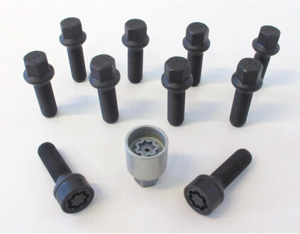 H&R Wielboutenset bolkonisch R14 M14x1.50 - Lengte 31mm - Zwart - 10 stuks (bv. Mercedes, VW T4) - i HRB1453102SET