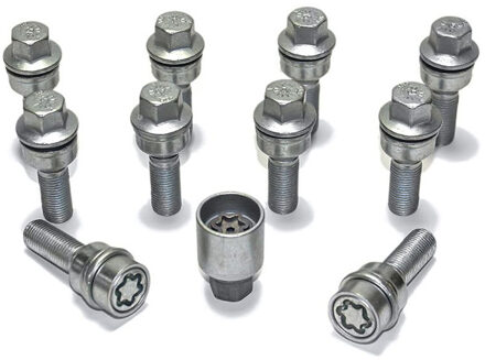 H&R Wielboutenset bolkonisch R14 M14x1.50 - Lengte 38mm - 10 stuks (bv. Audi Q3, Q5) - incl. wielslo HR1453807ASET