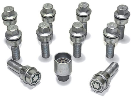 H&R Wielboutenset bolkonisch R14 M14x1.50 - Lengte 40mm - 10 stuks (bv. Audi Q3, Q5) - incl. wielslo HR1454007ASET