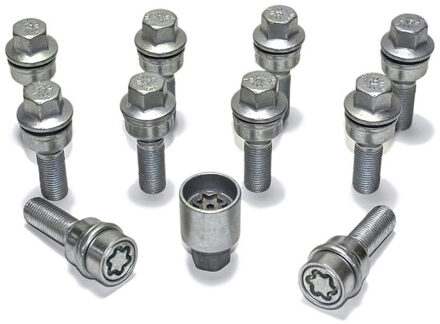 H&R Wielboutenset bolkonisch R14 M14x1.50 - Lengte 45mm - 10 stuks (bv. Audi Q3, Q5) - incl. wielslo HR1454507ASET