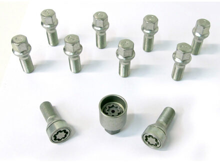 H&R Wielboutenset konisch M14x1.25 - Lengte 31mm - 10 stuks - incl. wielsloten HR14253101SET