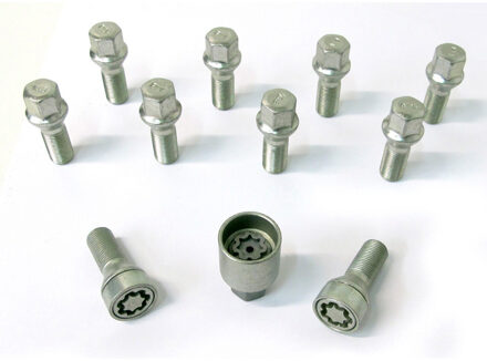 H&R Wielboutenset konisch M14x1.25 - Lengte 40mm - 10 stuks - incl. wielsloten HR14254001SET