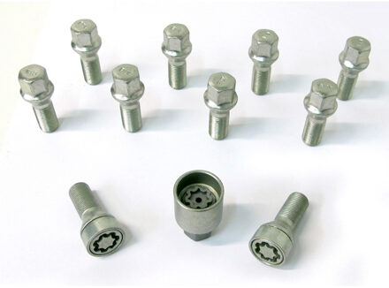 H&R Wielboutenset konisch M14x1.25 - Lengte 48mm - 10 stuks - incl. wielsloten HR14254801SET