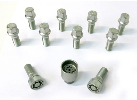 H&R Wielboutenset konisch M14x1.25 - Lengte 50mm - 10 stuks - incl. wielsloten HR14255001SET