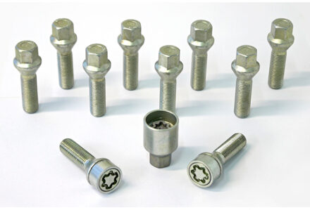 H&R Wielboutenset konisch M14x1.50 - Lengte 30mm - 10 stuks - incl. wielsloten HR1453001SET