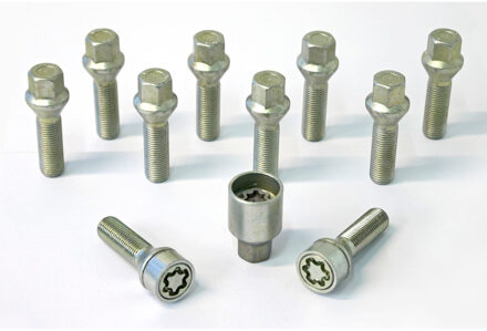 H&R Wielboutenset konisch M14x1.50 - Lengte 40mm - 10 stuks - incl. wielsloten HR1454001SET