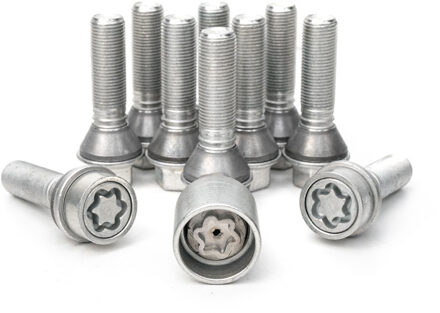 H&R Wielboutenset konisch met beweegbare ring M14x1.25 - Lengte 46mm - 10 stuks (bv. BMW) - incl. wi HR14254608SET