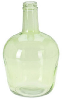 H&S Collection Bloemenvaas San Remo - Gerecycled glas - groen transparant - D19 x H30 cm