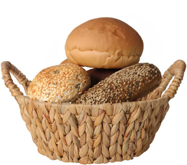 H&S Collection Broodmand - gevlochten riet - naturel - 26 x 26 x 11 cm