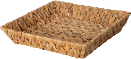 H&S Collection Broodmand - gevlochten riet - naturel - 29 x 29 x 6 cm - broodmand