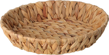 H&S Collection Broodmand - gevlochten riet - naturel - 30 x 30 x 6 cm - broodmand