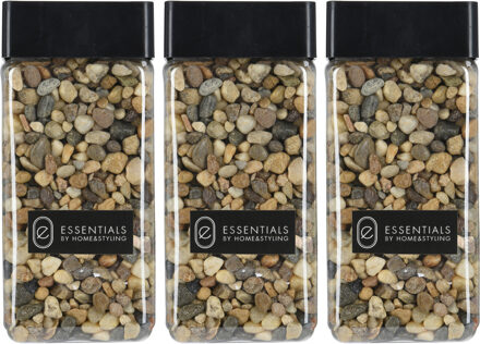 H&S Collection Decoratie steentjes/hobby steentjes - Bruin - 1650 ml - 5/8 mm