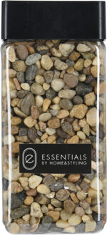 H&S Collection Decoratie steentjes/hobby steentjes - Bruin - 550 ml - 5/8 mm