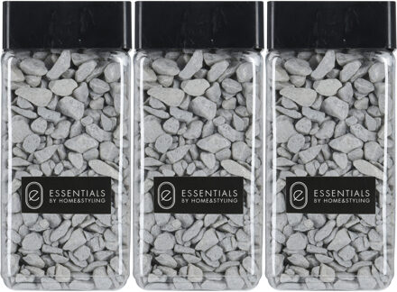 H&S Collection Decoratie steentjes/hobby steentjes - Lichtgrijs - 1650 ml - 9/13 mm