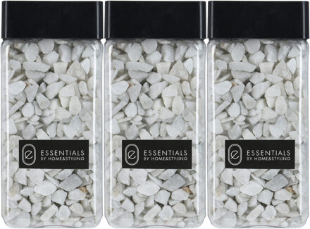 H&S Collection Decoratie steentjes/hobby steentjes - Wit - 1650 ml - 9/13 mm