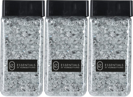 H&S Collection Decoratie steentjes/hobby steentjes - Zilver- 1650 ml - 2/4 mm