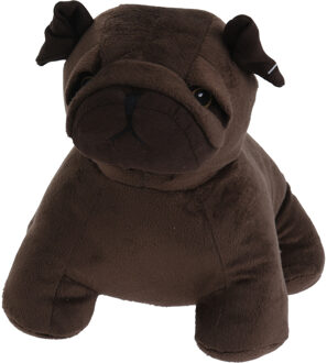 H&S Collection Deurstopper 1 kilo gewicht - Waakhondje - Franse Bulldog donkerbruin - 18 x 15 cm - Deurstoppers
