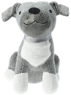 H&S Collection Deurstopper - hond - donker grijs - 27 x 20 x 27 cm - polyester - dieren thema deurstoppers - Deurstopper