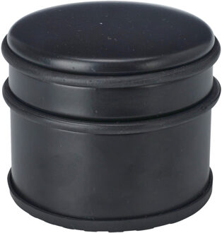 H&S Collection Deurstopper - rond - RVS - mat zwart - 9 x 9 x 7.5 cm - 1 kilo gewicht
