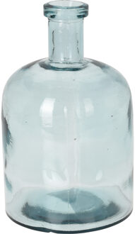 H&S Collection Fles Bloemenvaas Umbrie - Gerecycled glas - transparant - D15 x H24 cm - Vazen