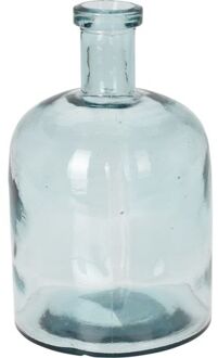 H&S Collection Fles Bloemenvaas Umbrie - Gerecycled glas - transparant - D15 x H24 cm - Vazen
