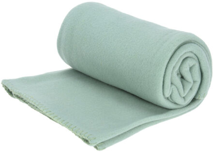 H&S Collection H&S Fleece deken/dekentje/plaid - polyester - mintgroen - 125 x 150 cm