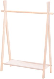 H&S Collection Kledingrek voor kinderen 80 x 100 cm hout - Kledingrekken