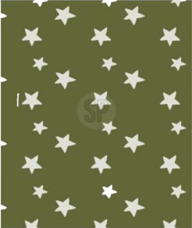 H&S Collection Polyester fleece deken/dekentje/plaid 130 x 170 cm marine groen met sterren