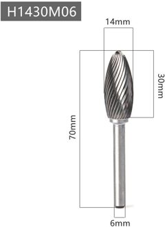 H Type Hoofd Hardmetalen Legering Roterende Bestand Tool Point Burr Die Grinder Schurende Tool Boor Frezen Carving bit H1430M06