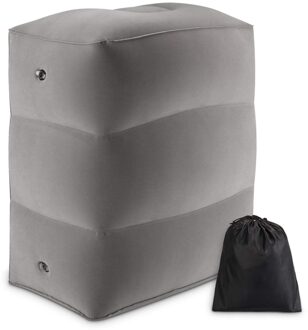 H Vorm Opblaasbare Reizen Kussen Vouwen Lichtgewicht Dutje Nekkussen Autostoel Kantoor Vliegtuig Slapen Kussen Kussen Voet Pad grijs Foot pad