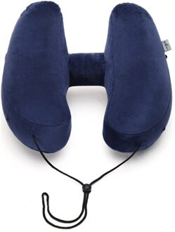 H-Vormige Opblaasbare Reizen Kussen Met Hoed Luchtkussen Vouwen Lichtgewicht Dutje Nek Kussen Kantoor Auto Vliegtuig Slapen Kussen F