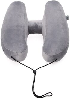 H-Vormige Opblaasbare Reizen Kussen Met Hoed Luchtkussen Vouwen Lichtgewicht Dutje Nek Kussen Kantoor Auto Vliegtuig Slapen Kussen