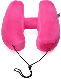 H-Vormige Opblaasbare Reizen Kussen Met Hoed Luchtkussen Vouwen Lichtgewicht Dutje Nek Kussen Kantoor Auto Vliegtuig Slapen Kussen