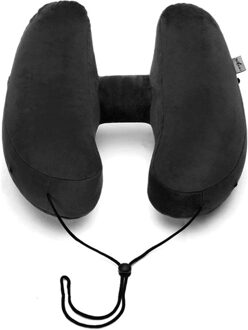 H-Vormige Opblaasbare Reizen Kussen Met Hoed Luchtkussen Vouwen Lichtgewicht Dutje Nek Kussen Kantoor Auto Vliegtuig Slapen Kussen