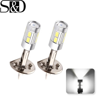 H1 LED Bulbs Super Bright High Power H3 10-SMD 5630 Auto LED Car Fog Signal Turn Light Driving Lamp White Amber Red D45