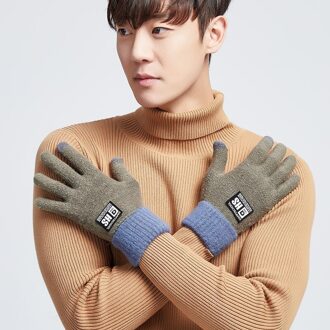 H10053 Mannen Gebreide Handschoenen Touchscreen Koreaanse Warme Wanten Mannelijke Rijden rijden Winddicht Herfst Winter Hand Muff StyleB