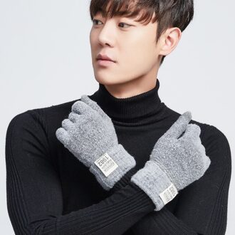 H10053 Mannen Gebreide Handschoenen Touchscreen Koreaanse Warme Wanten Mannelijke Rijden rijden Winddicht Herfst Winter Hand Muff StyleD