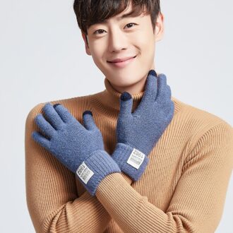 H10053 Mannen Gebreide Handschoenen Touchscreen Koreaanse Warme Wanten Mannelijke Rijden rijden Winddicht Herfst Winter Hand Muff StyleF